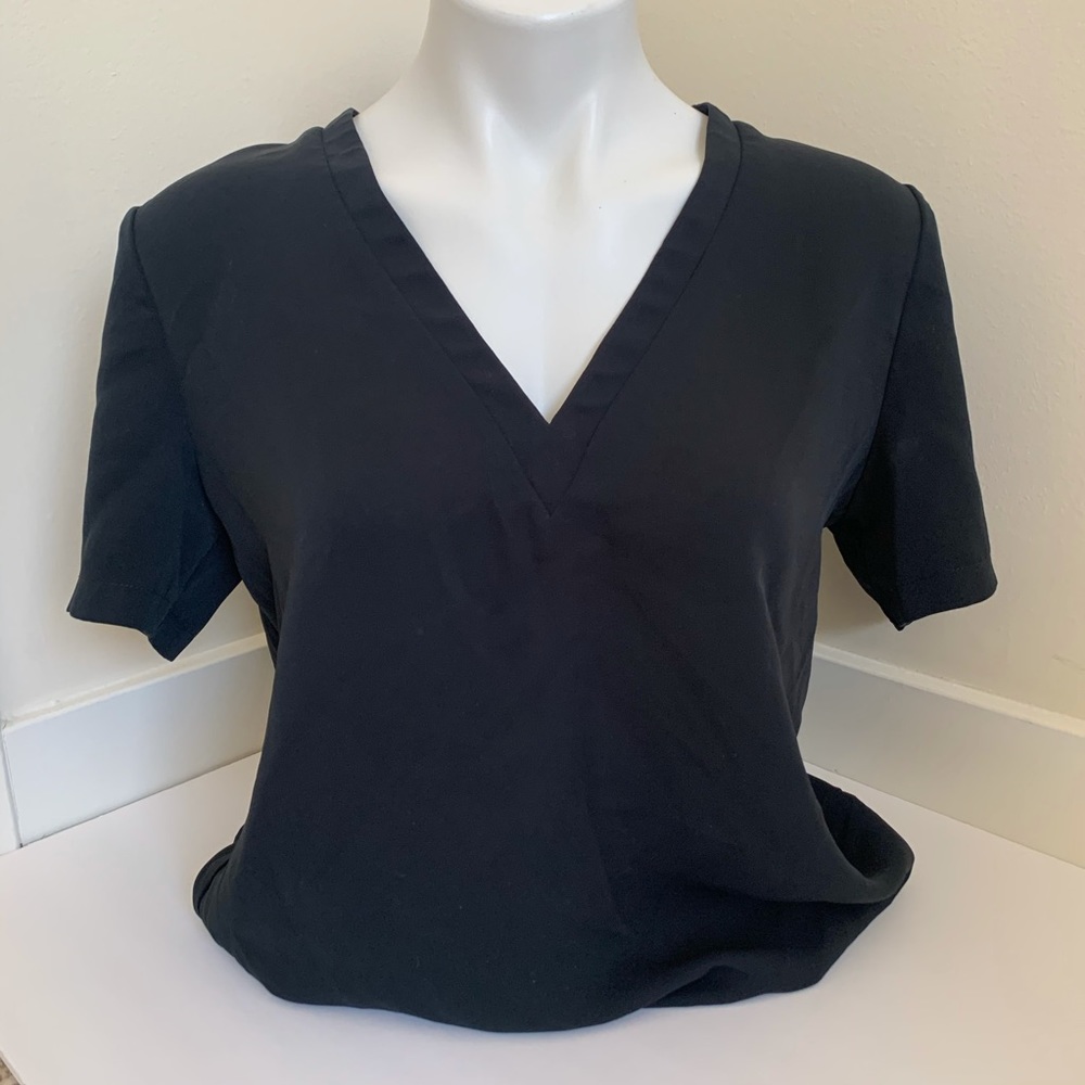 Black Kenneth Cole V-Neck Top